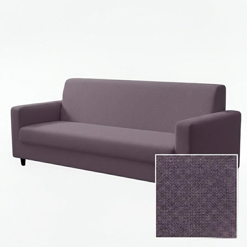 Anyseat 3-Seater Sofa Cover – Plain Purple Style Slipcover for Living Room Chair Protection