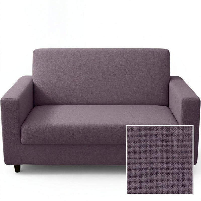 Anyseat 2-Seater Sofa Cover – Plain Purple Style Slipcover for Living Room Chair Protection
