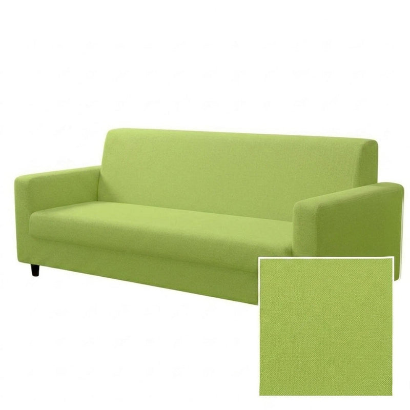 Anyhouz 3 Seater Sofa Cover Plain Apple Green Style and Protection For Living Room Sofa Chair Elastic Stretchable Slipcover
