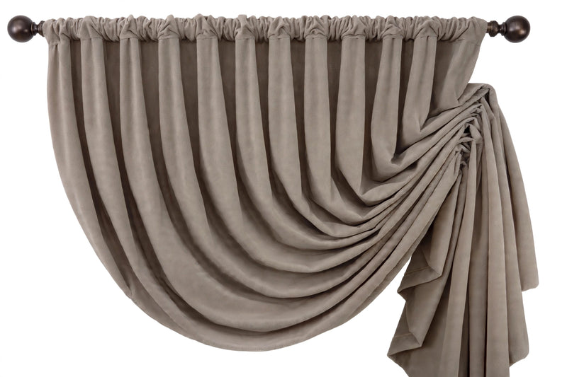 Anydrape Khaki Velvet Blackout Curtains – High‑Quality Modern Luxury Drapes for Living Room, Bedroom & Dining Windows