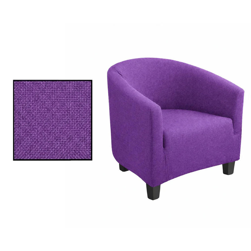 Anyseat Purple Chair Cover – Plain Dustproof Tub Slipcover for Home Décor