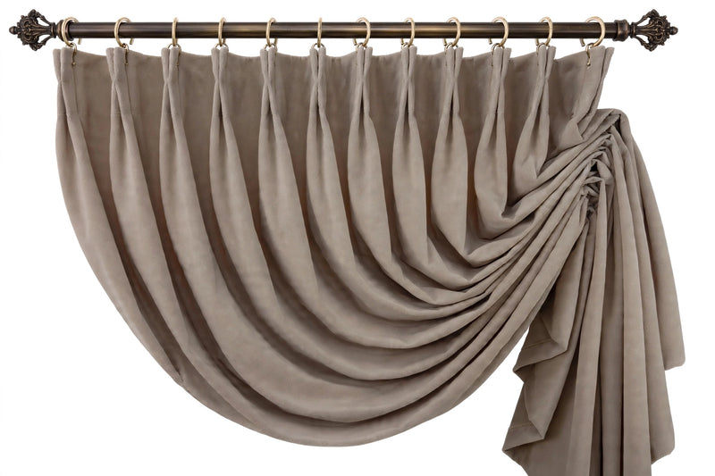 Anydrape Khaki Velvet Blackout Curtains – High‑Quality Modern Luxury Drapes for Living Room, Bedroom & Dining Windows