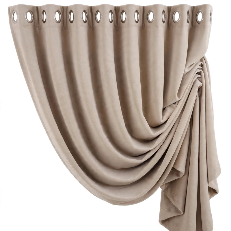 Anydrape Beige Velvet Blackout Curtains – High‑Quality Modern Luxury Drapes for Living Room, Bedroom & Dining Windows