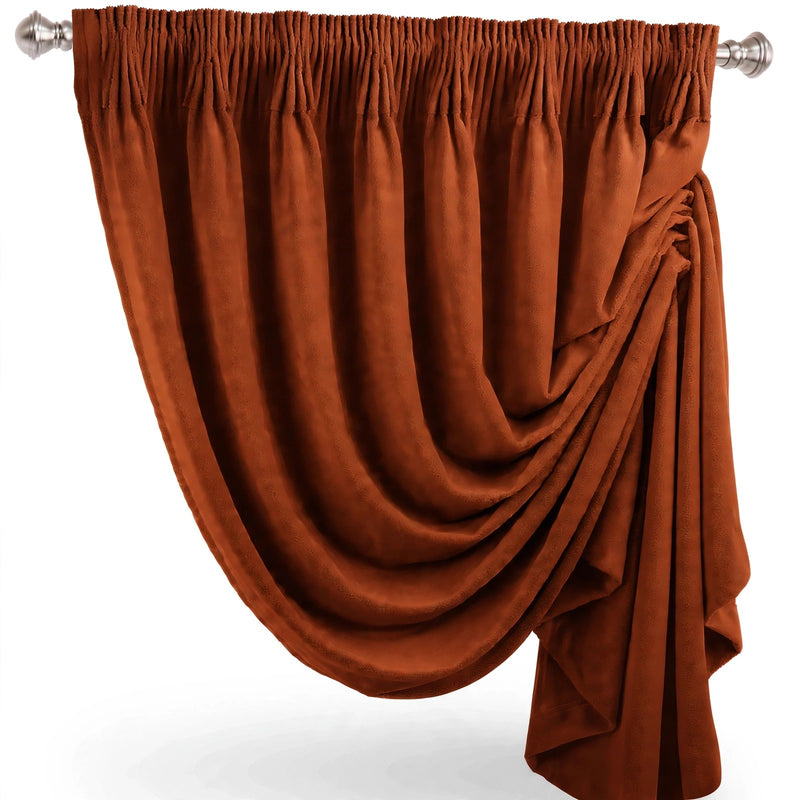 Anydrape Orange Velvet Blackout Curtains – High‑Quality Modern Luxury Drapes for Living Room, Bedroom & Dining Windows