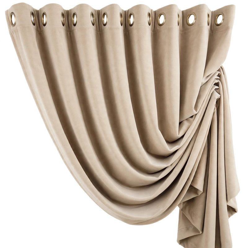 Anydrape 200cm Light Pawn High Quality Modern Velvet Blackout Curtains for Living Room Bedroom Dining Luxury Window Drape