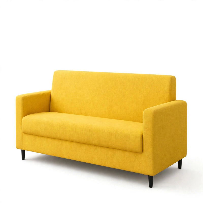 Anyseat 4-Seater Sofa Cover – Plain Yellow Style Slipcover for Living Room Chair Protection