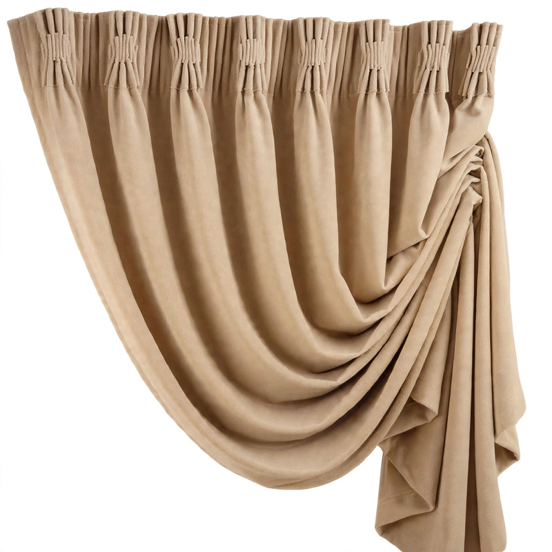 Anydrape Khaki Velvet Blackout Curtains – High‑Quality Modern Luxury Drapes for Living Room, Bedroom & Dining Windows