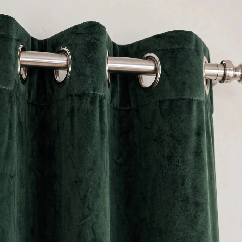 Anydrape Green Velvet Blackout Curtains – High‑Quality Modern Luxury Drapes for Living Room, Bedroom & Dining Windows