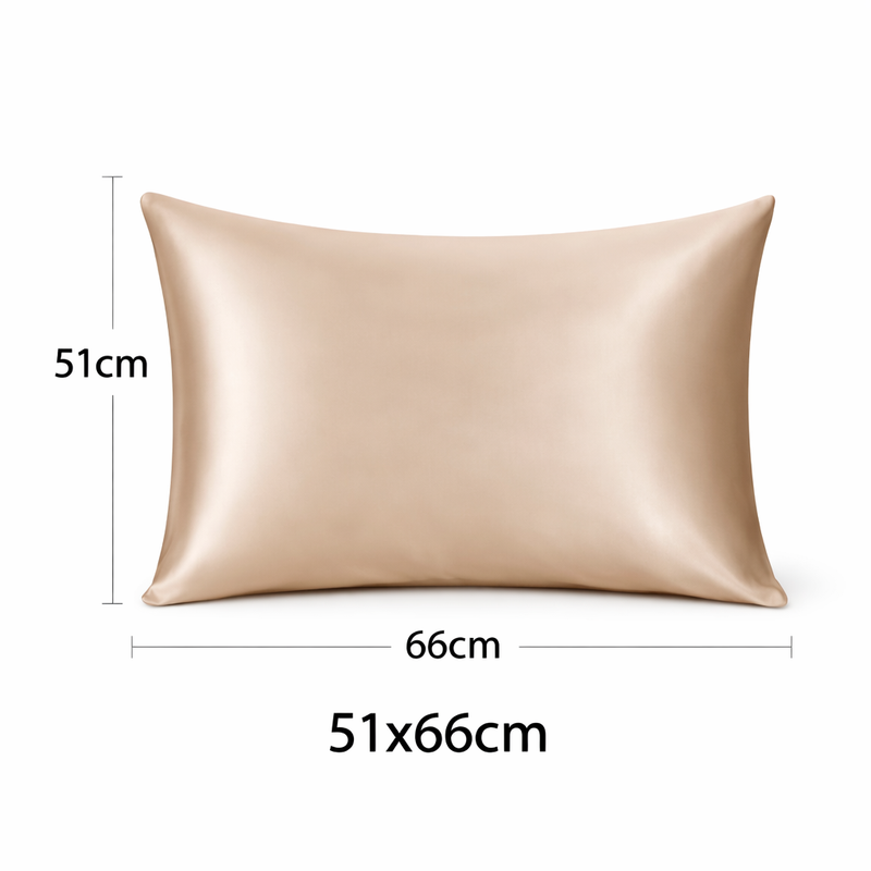 ANYHOUZ Pillowcase 51x66cm Gold Natural Mulberry Silk For Comfortable And Relaxing Home Bed