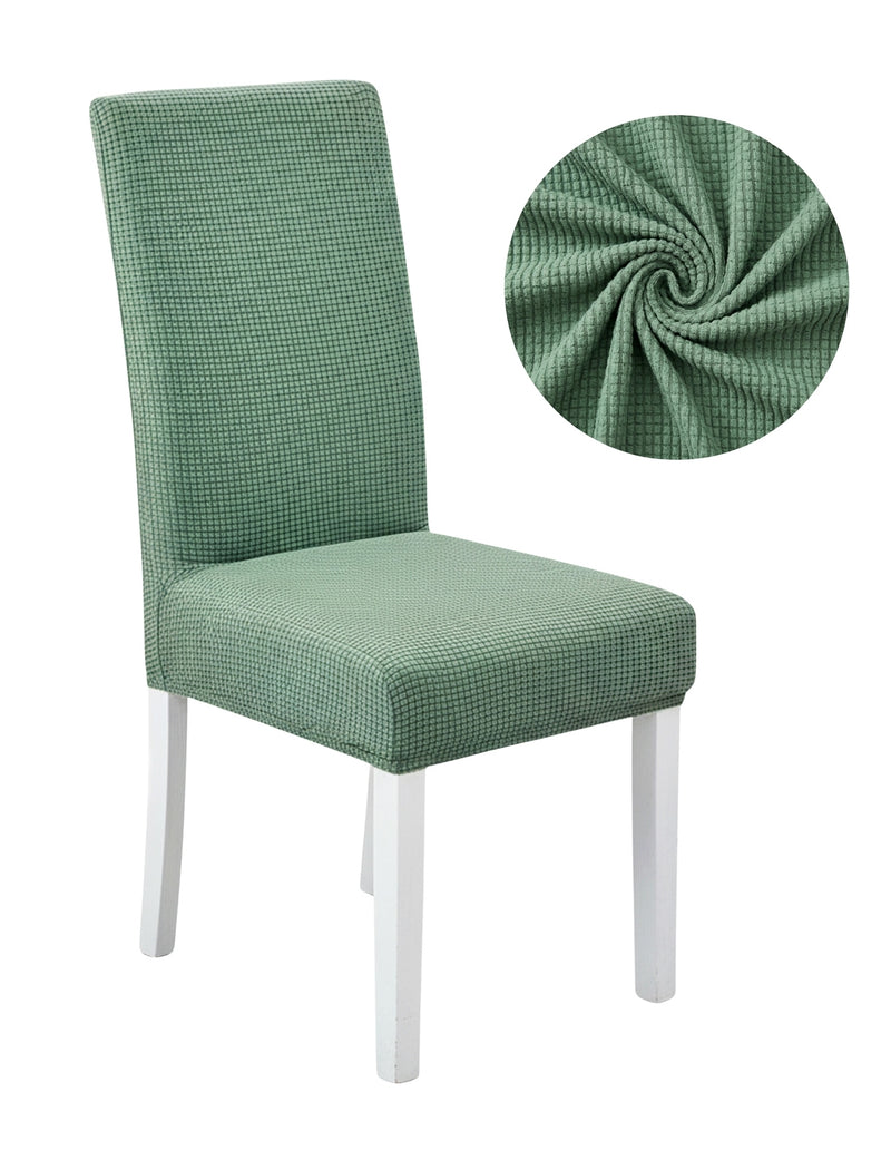 Anyseat Green Waterproof Chair Cover – Corn Kernel Pattern Stretch Slipcover for Dining Room