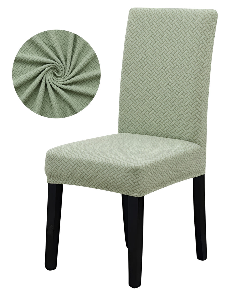 Anyseat Green Knitted Chair Cover – Elastic Anti‑Dirt Design for Dining, Kitchen, Wedding, Hotel & Banquet Use