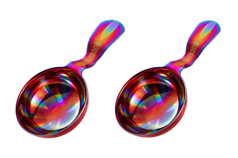 Anygleam Red Rainbow Stainless Steel Sauce Dish Set – 2 Pcs Mini Tray Dipping Bowls for Kitchen