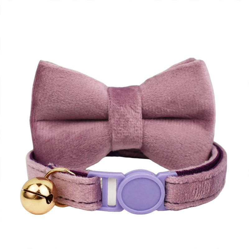 Anypet Stylish Purple Pink Cat Collar – Large Size with Safety Buckle, Bell & Durable Strap