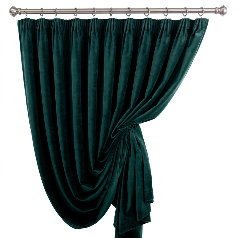 Anydrape Plain Dark Green Luxury Curtains – Modern Textured Drapes for Living Room, Bedroom & Dining Decor