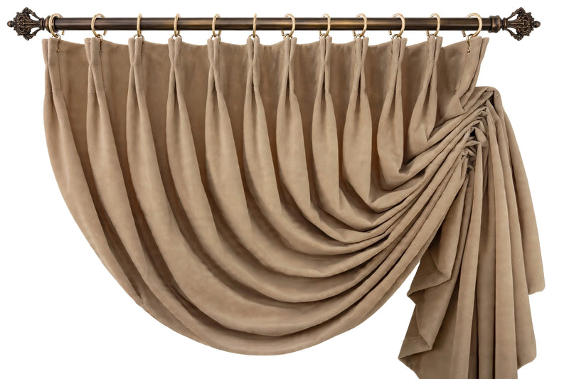 Anydrape Khaki Velvet Blackout Curtains – High‑Quality Modern Luxury Drapes for Living Room, Bedroom & Dining Windows