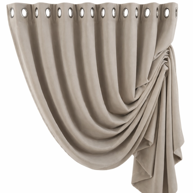 Anydrape Beige Velvet Blackout Curtains – High‑Quality Modern Luxury Drapes for Living Room, Bedroom & Dining Windows