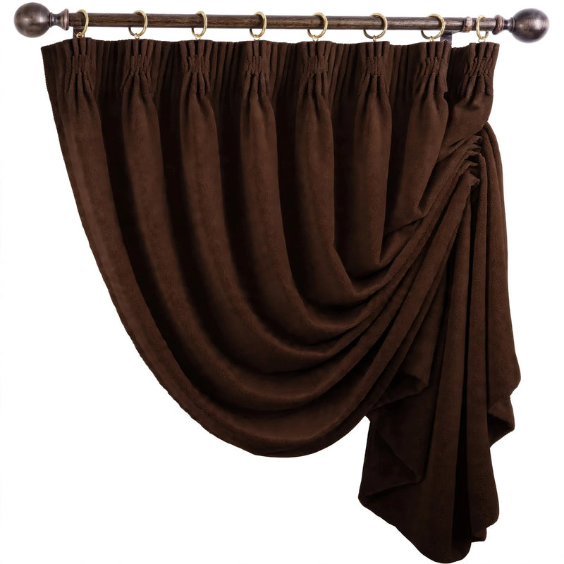 Anydrape Chocolate Velvet Blackout Curtains – High‑Quality Modern Luxury Drapes for Living Room, Bedroom & Dining Windows