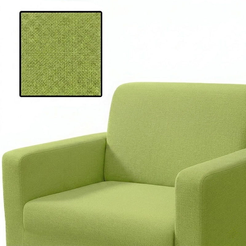 Anyhouz 1 Seater Sofa Cover Plain Apple Green Style and Protection For Living Room Sofa Chair Elastic Stretchable Slipcover