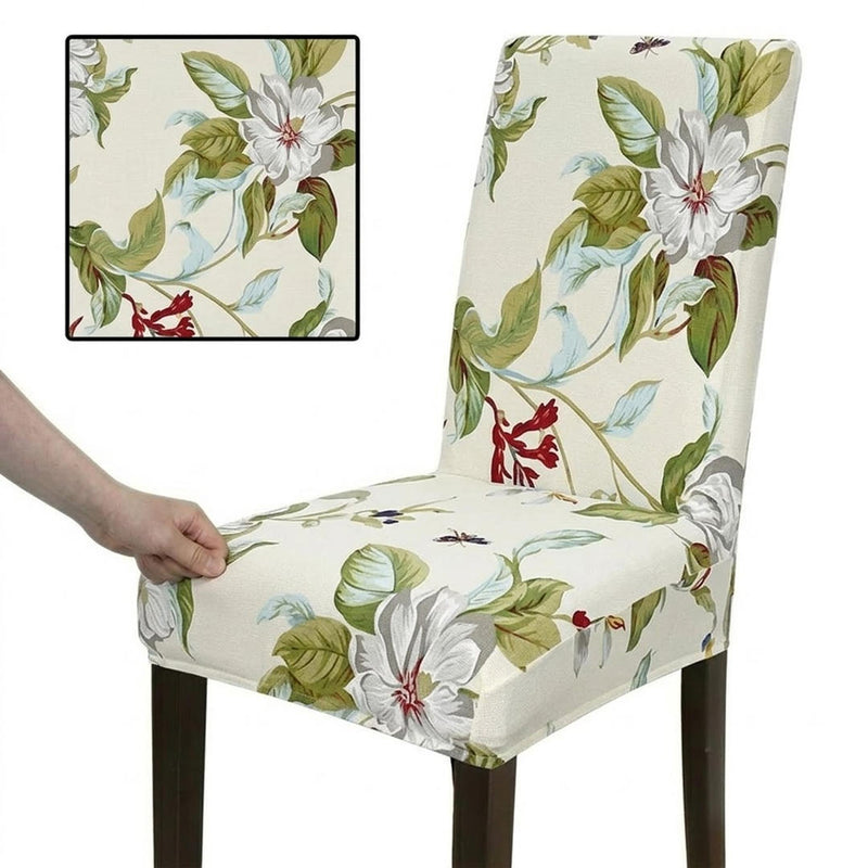 Anyseat Floral Design Chair Cover – Elastic Slipcover with Anti‑Dirt Protection for Dining Room, Kitchen, Wedding, Hotel, Banquet & Restaurant