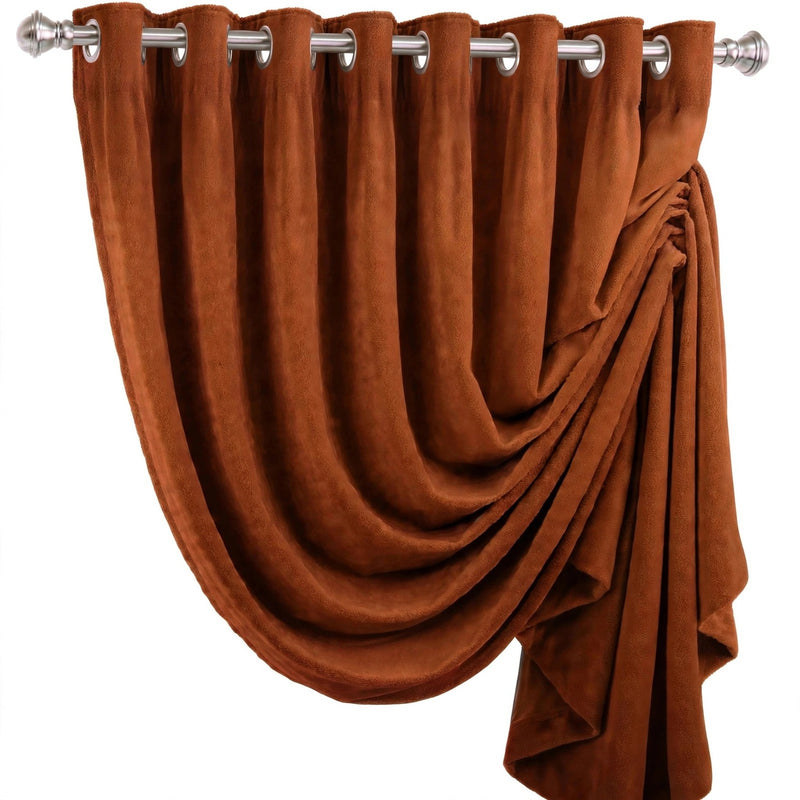 Anydrape Orange Velvet Blackout Curtains – High‑Quality Modern Luxury Drapes for Living Room, Bedroom & Dining Windows