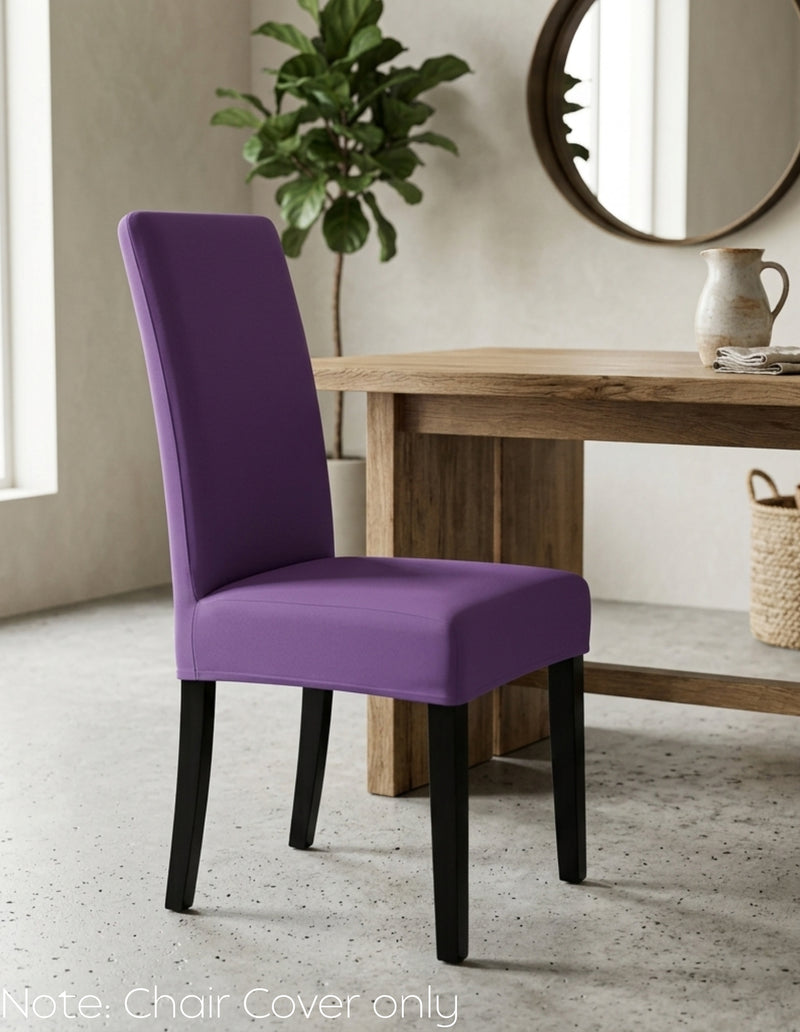 Anyseat Purple Chair Cover – Waterproof Elastic Slipcover with Anti‑Dirt Protection for Dining Room, Kitchen, Wedding, Hotel, Banquet & Restaurant