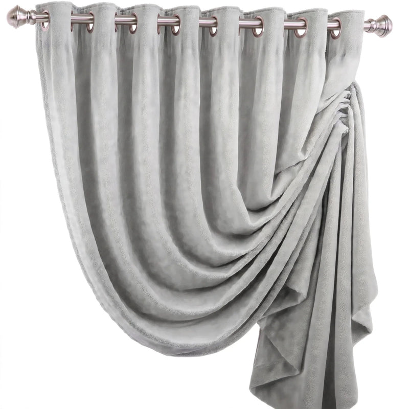 Anydrape Light Gray Velvet Blackout Curtains – High‑Quality Modern Luxury Drapes for Living Room, Bedroom & Dining Windows
