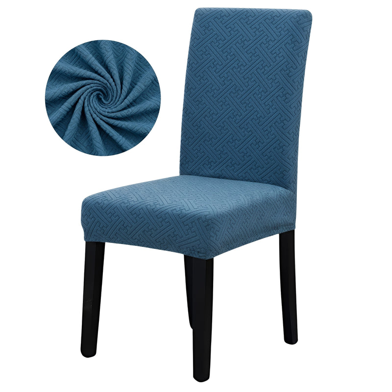 Anyseat Blue Puzzle Design Chair Cover – Elastic Anti‑Dirt Design for Dining, Kitchen, Wedding, Hotel & Banquet Use