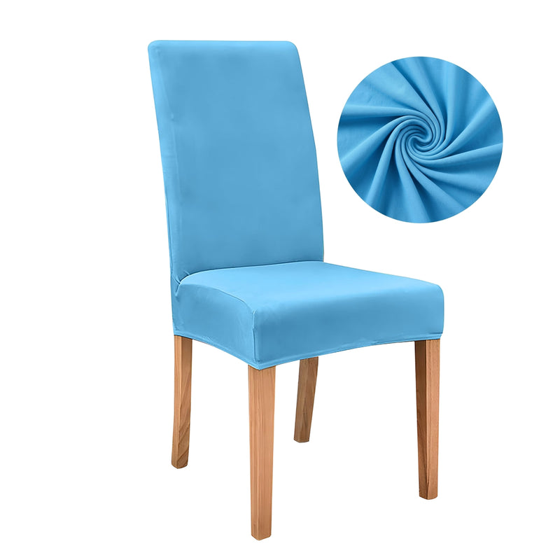 Anyseat Sky Blue Velvet Dining Chair Cover – Plush Stretchable Slipcover for Kitchen & Dining Room Chairs