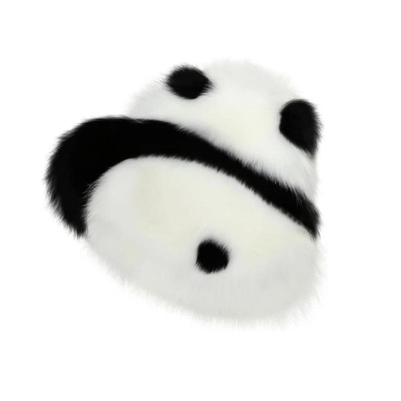 Anypillow Seat Cushion Panda Cute Back View Comfortable Soft Fur