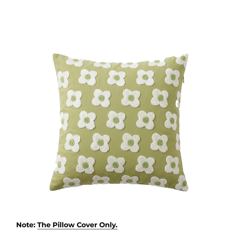 Anypillow Daisy Plush Decorative Cushion Cover – Soft Throw Pillowcase for Sofa & Bed