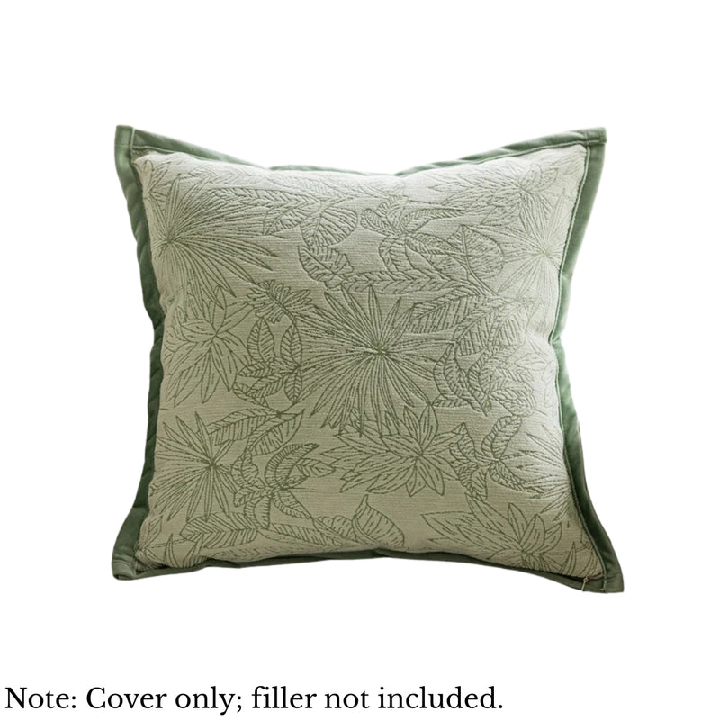 Anypillow Tropical Leaf Plush Cushion Cover – Soft Throw Pillowcase for Sofa & Bed