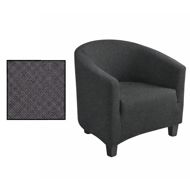 Anyseat Dark Gray Chair Cover – Plain Dustproof Tub Slipcover for Home Décor