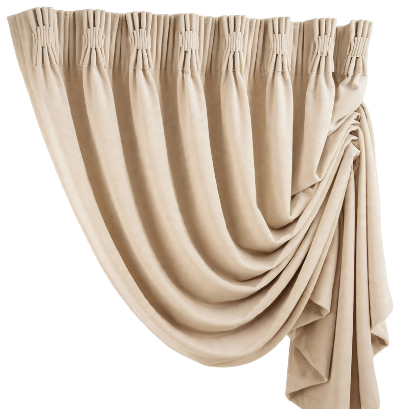 Anydrape Beige Velvet Blackout Curtains – High‑Quality Modern Luxury Drapes for Living Room, Bedroom & Dining Windows