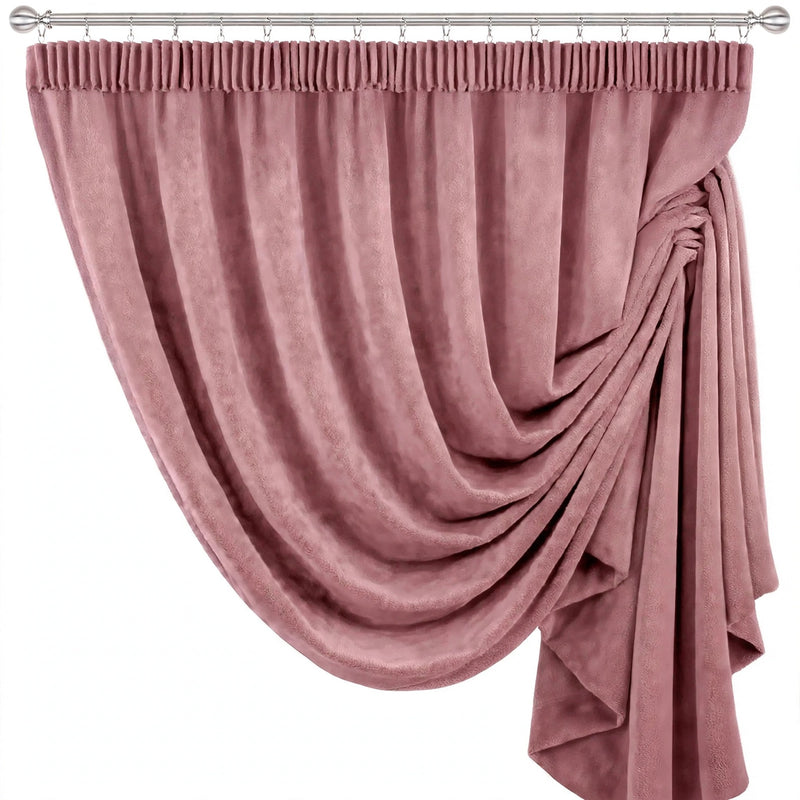 Anydrape Dark Peach Velvet Blackout Curtains – High‑Quality Modern Luxury Drapes for Living Room, Bedroom & Dining Windows