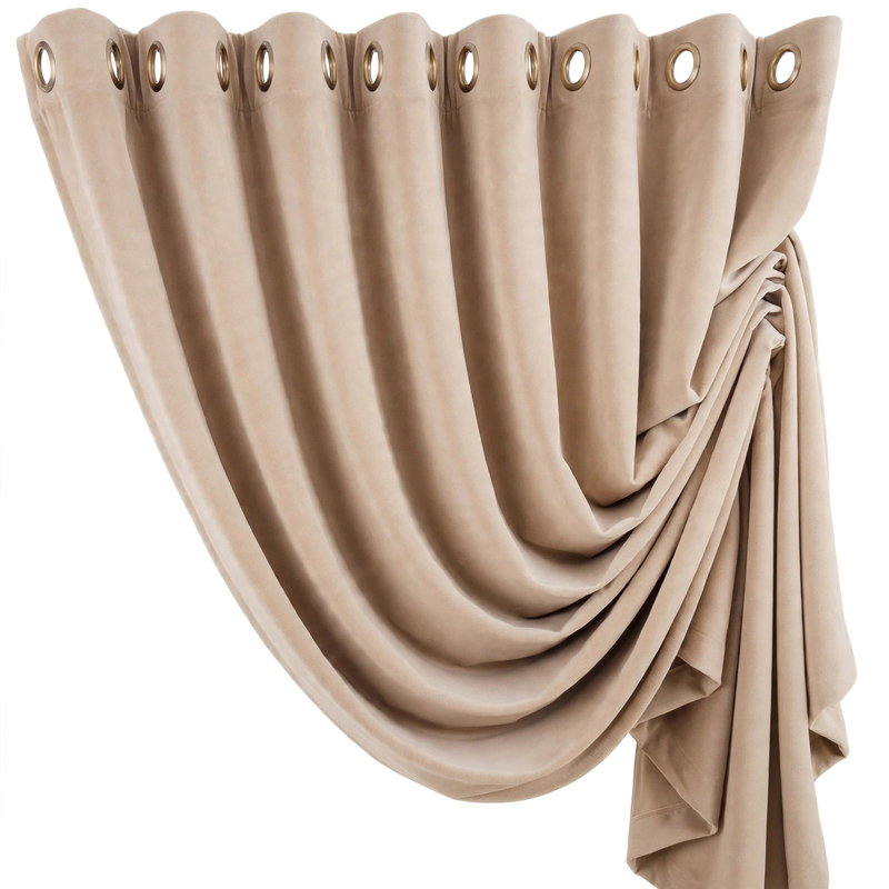 Anydrape Beige Velvet Blackout Curtains – High‑Quality Modern Luxury Drapes for Living Room, Bedroom & Dining Windows