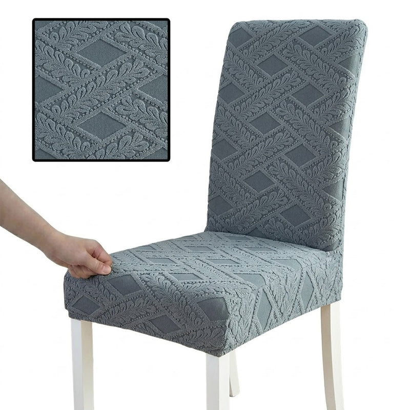 Anyseat Dark Grey Knitted Chair Cover – Elastic Anti‑Dirt Design for Dining, Kitchen, Wedding, Hotel & Banquet Use