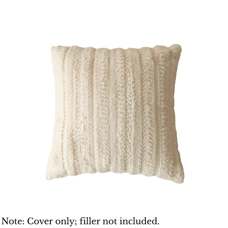 Anypillow Beige Leaf Embroidered Pillowcase Decorative Cushion Cover