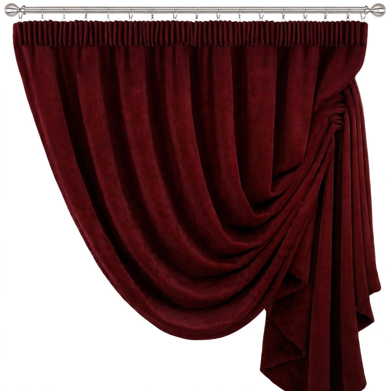 Anydrape Maroon Velvet Blackout Curtains – High‑Quality Modern Luxury Drapes for Living Room, Bedroom & Dining Windows