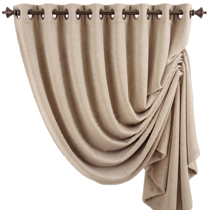 Anydrape Khaki Velvet Blackout Curtains – High‑Quality Modern Luxury Drapes for Living Room, Bedroom & Dining Windows