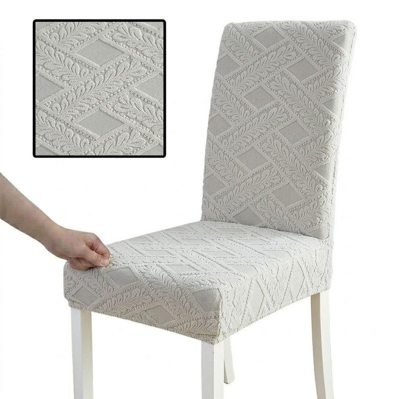 Anyseat Light Grey Knitted Chair Cover – Elastic Anti‑Dirt Design for Dining, Kitchen, Wedding, Hotel & Banquet Use
