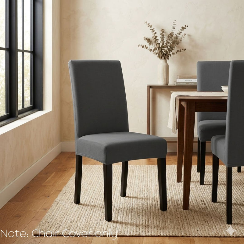 Anyseat Grey Chair Cover – Waterproof Elastic Slipcover with Anti‑Dirt Protection for Dining Room, Kitchen, Wedding, Hotel, Banquet & Restaurant