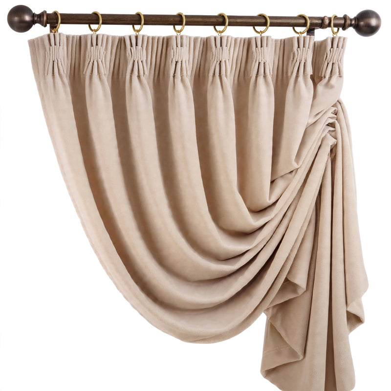Anydrape Khaki Velvet Blackout Curtains – High‑Quality Modern Luxury Drapes for Living Room, Bedroom & Dining Windows