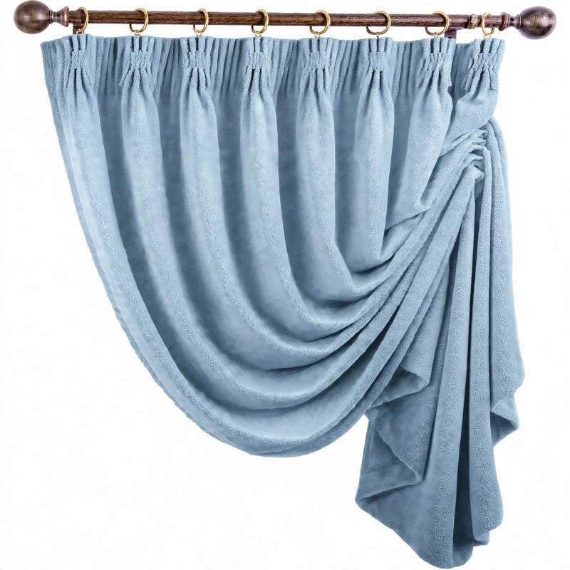 Anydrape Light Blue Velvet Blackout Curtains – High‑Quality Modern Luxury Drapes for Living Room, Bedroom & Dining Windows