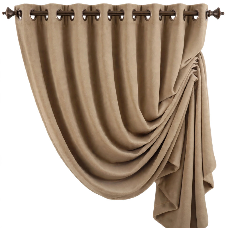 Anydrape Khaki Velvet Blackout Curtains – High‑Quality Modern Luxury Drapes for Living Room, Bedroom & Dining Windows