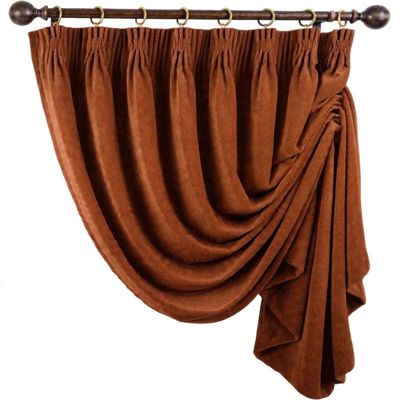 Anydrape Orange Velvet Blackout Curtains – High‑Quality Modern Luxury Drapes for Living Room, Bedroom & Dining Windows