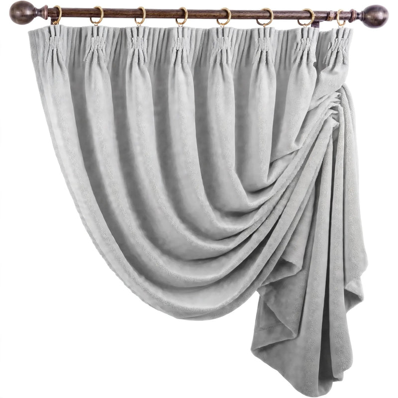 Anydrape Light Gray Velvet Blackout Curtains – High‑Quality Modern Luxury Drapes for Living Room, Bedroom & Dining Windows