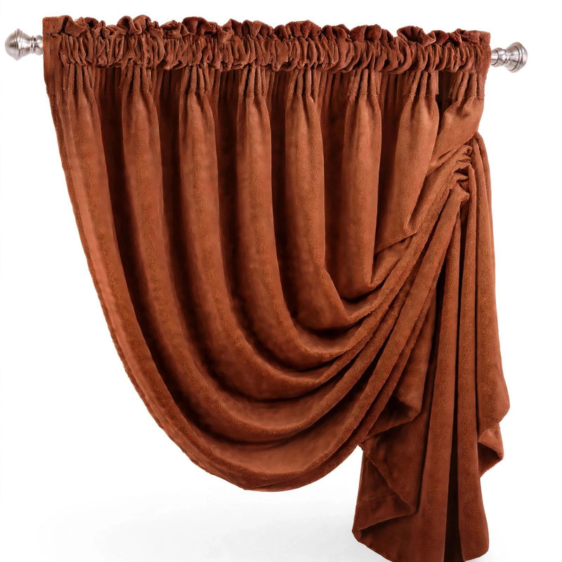 Anydrape Orange Velvet Blackout Curtains – High‑Quality Modern Luxury Drapes for Living Room, Bedroom & Dining Windows