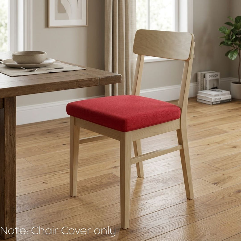 Anyseat Wine Red Plain No Print Chair Cover – Stretch Washable Removable Seat Cover for Dining & Kitchen