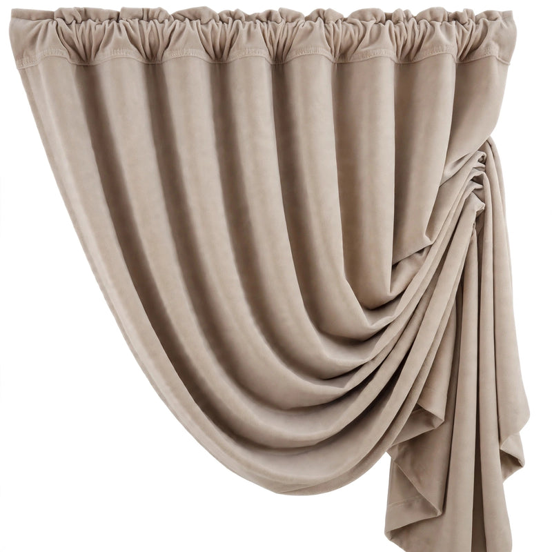Anydrape Beige Velvet Blackout Curtains – High‑Quality Modern Luxury Drapes for Living Room, Bedroom & Dining Windows