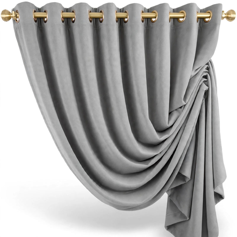 Anydrape Gray Velvet Blackout Curtains – High‑Quality Modern Luxury Drapes for Living Room, Bedroom & Dining Windows